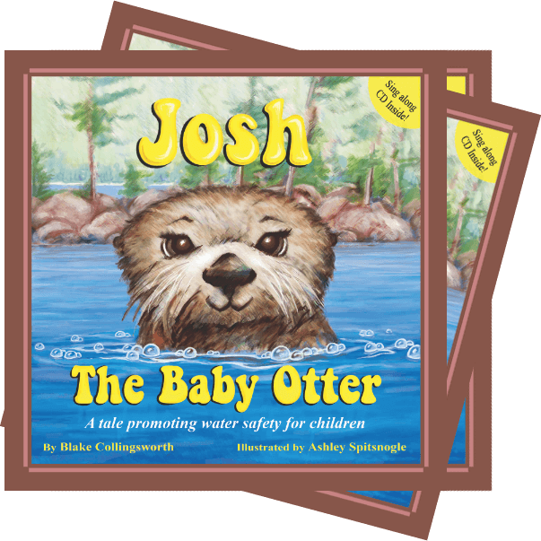 Josh the Otter Large Laminated Reading Book 13"x13"