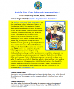 2017 Josh the Otter Water Safety and Awareness Project